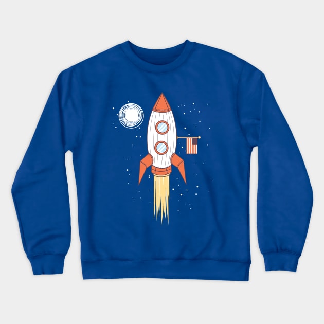 Rocketship Crewneck Sweatshirt by ryderdoty